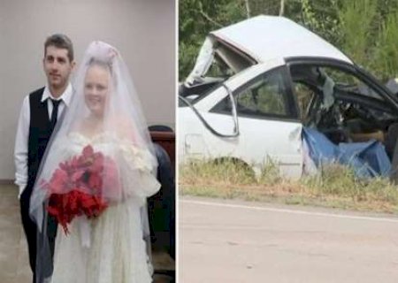 Casal morre em acidente após casamento: 'Eles não tinham nem 5 minutos de casados'