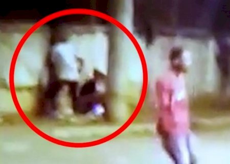 Imagem mostra mulher correndo com o corpo em chamas no Amambaí