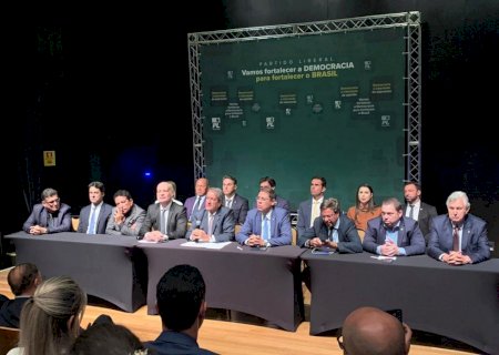 Presidente do PL-MS e deputado Federal eleito Rodolfo Nogueira, participa de coletiva do PL sobre urnas em Brasília