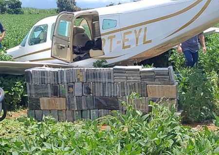 Avião de empresário de MS levava 528 quilos de cocaína