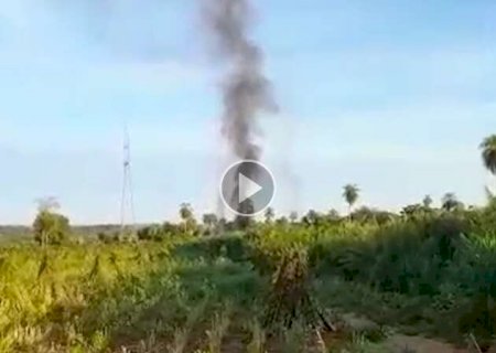 Helic&oacute;ptero bateu em rede de alta tens&atilde;o e explodiu, diz morador