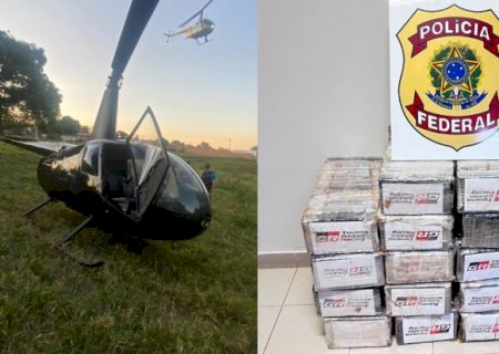 Helicóptero com pasta base de cocaína é apreendido em Jaguapitã/PR