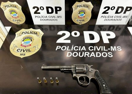 Comerciante de armas ilegais é preso com revólver e munições no Novo Horizonte