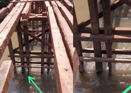 Ap&oacute;s reforma da estrutura, moradora reclama de ponte perigosa sobre Rio Anhandu&iacute;