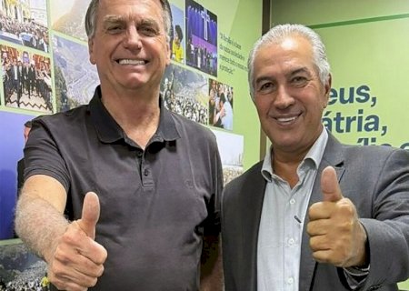 Reinaldo Azambuja se reúne com Bolsonaro para discutir eleições de 2026