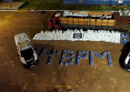 Polícia Militar apreende 8,1 toneladas de maconha na fronteira