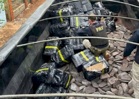 Caminhoneiro é preso com maconha e munições escondidas em carga de ferro