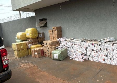 Polícia fecha entreposto usado por contrabandistas e apreende mercadorias ilegais em MS