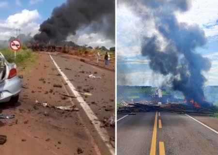 Batida frontal provoca incêndio e motorista morre