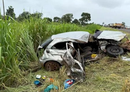 Morre segunda vítima de acidente na BR-267 em Nova Alvorada do Sul; criança de 11 anos morreu no local
