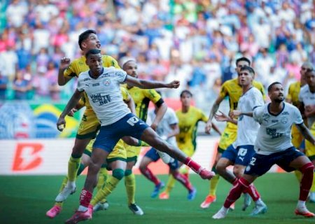 Bahia e Mirassol ficam no empate em 1 a 1 e seguem sem vencer no Brasileir&atilde;o