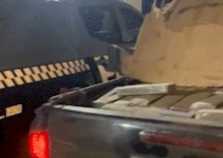 Traficante foge e abandona caminhonete furtada lotada com 1,8 t de maconha