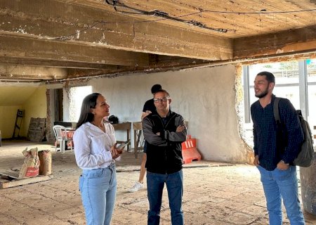 Inspetor Cabral acompanha vistoria nas obras da Câmara de Dourados após rescisão de contrato com construtora