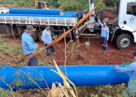 Após reparo em adutora, abastecimento de água volta de forma gradativa em Dourados