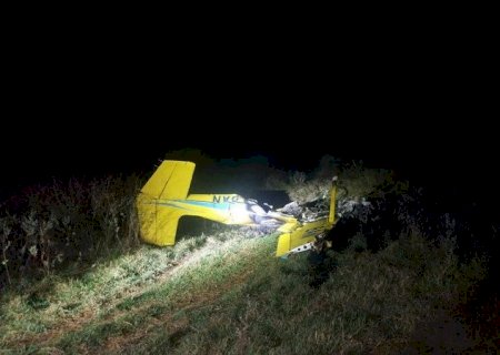 Avião que caiu em MS já havia sido apreendido e não tinha autorização para voar à noite