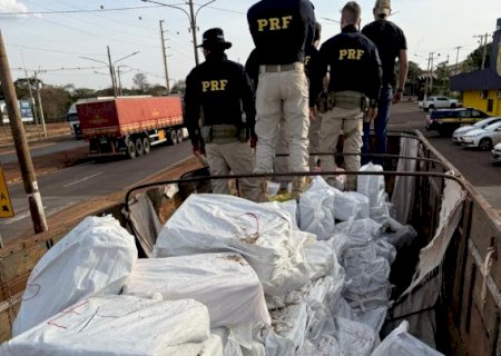 Motorista &eacute; preso com 7,1 toneladas de maconha em caminh&atilde;o na MS-164