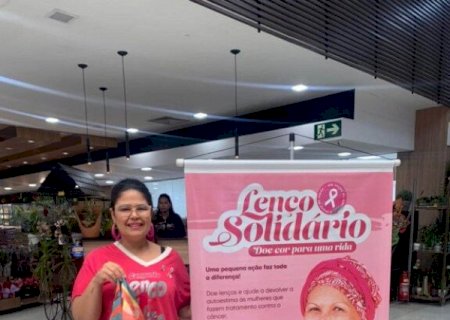 Campanha Lenço Solidário do Comper mobiliza Dourados em apoio a pacientes com câncer