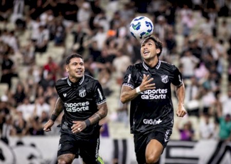 Cear&aacute; goleia o Santos no Castel&atilde;o e sobe para o 10&ordm; lugar no Brasileir&atilde;o