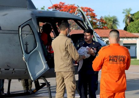 Helicóptero da Marinha faz parto de emergência e salva mãe e bebê no Pantanal