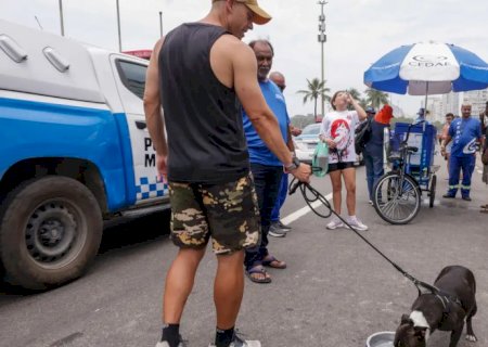 Cedae distribui água para hidratação no Rio