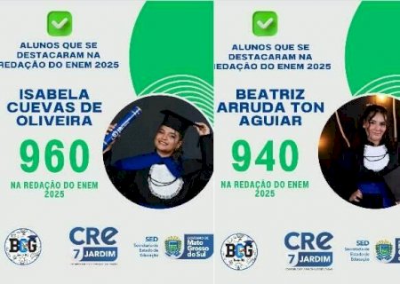 Alunas da rede estadual tamb&eacute;m garantem nota perto de 1000 na reda&ccedil;&atilde;o