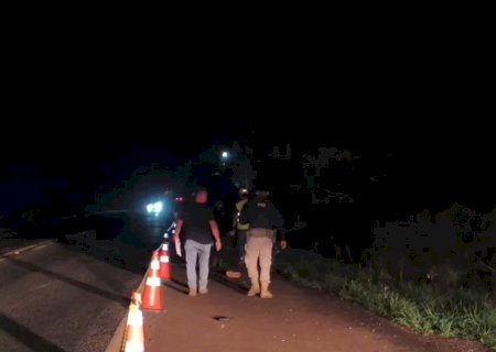 Motociclista morre após colisão com caminhão na BR-163 entre Dourados e Douradina
