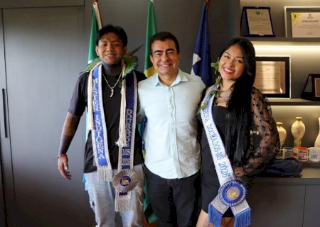 Marçal Filho recebe vencedores do Concurso Miss e Mister Indígena 2026