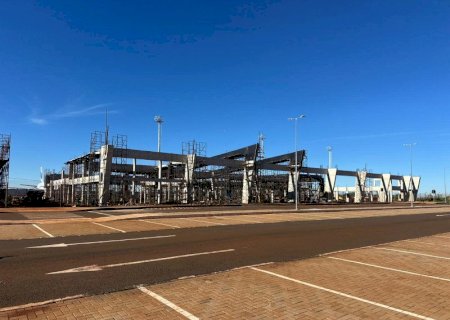 Obra do novo terminal ganha corpo e aeroporto de Dourados avança para nova fase de expansão