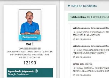 Candidato de MS declara bens de R$ 1,8 bilh&atilde;o, 105 vezes o de Londres Machado