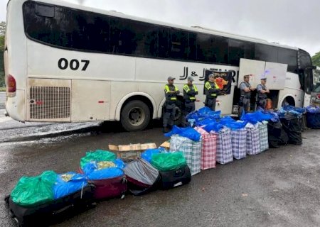 &Ocirc;nibus que saiu de MS levava carga recorde de 746 kg de folhas de coca