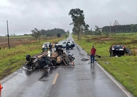Casal morre e bebê fica em estado grave após colisão na MS-164